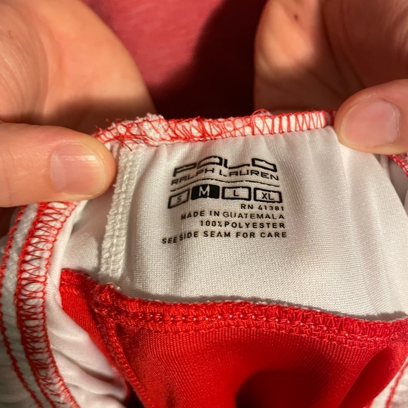 Polo Ralph Lauren Red Tennis Shorts with Pockets - Picture 4 of 5